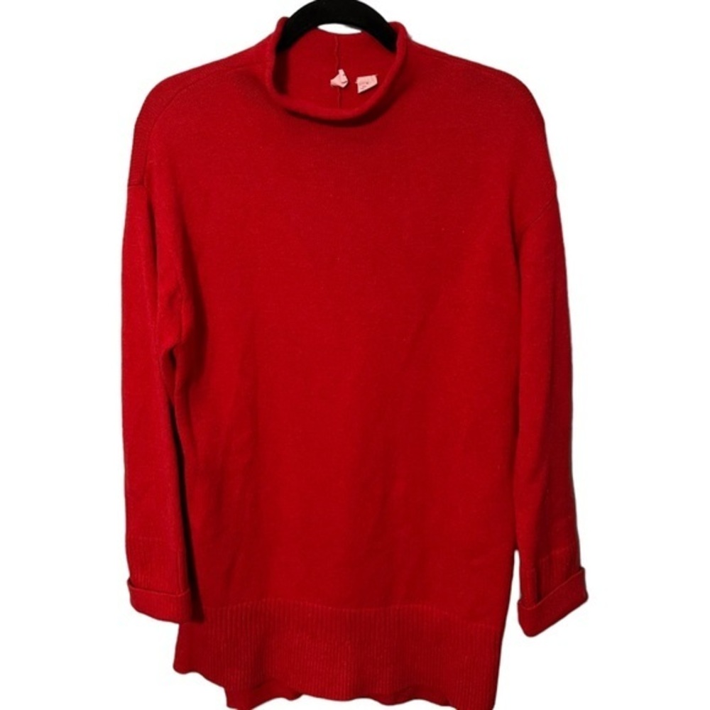 Moth Red Sweater long sleeve with turtle neck oversized Size Small